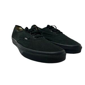 Vans Mens 9 Authentic Low-Top Casual Sneakers Black Canvas Shoes